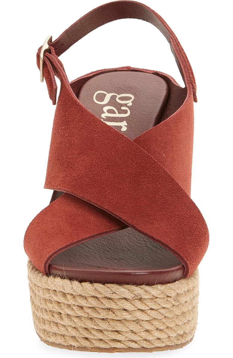 Pedro Garcia Donvina Platform Wedge Slingback Sandal, Alternate, color, Henna Castoro