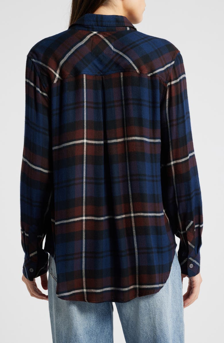 Rails Hunter Plaid Button-Up Shirt, Alternate, color, Chestnut Birch Navy