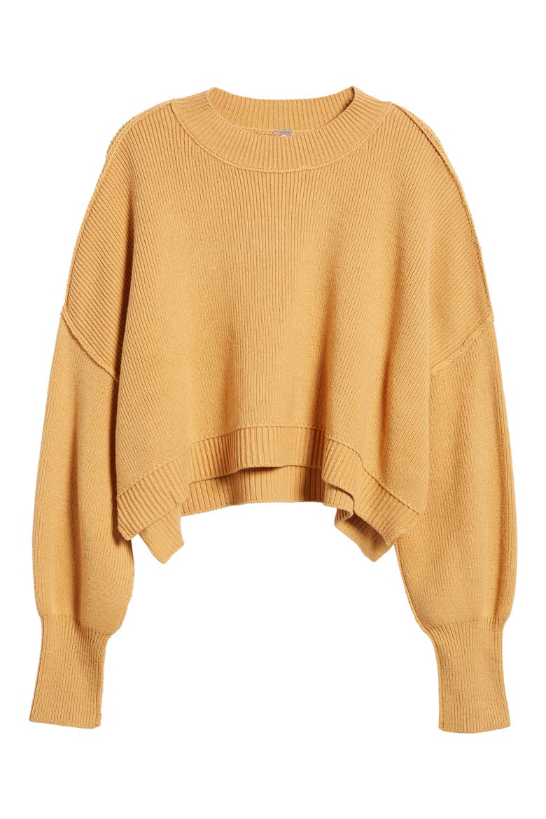 Easy Street Crop Pullover, Alternate, color, GOLDEN SQUASH