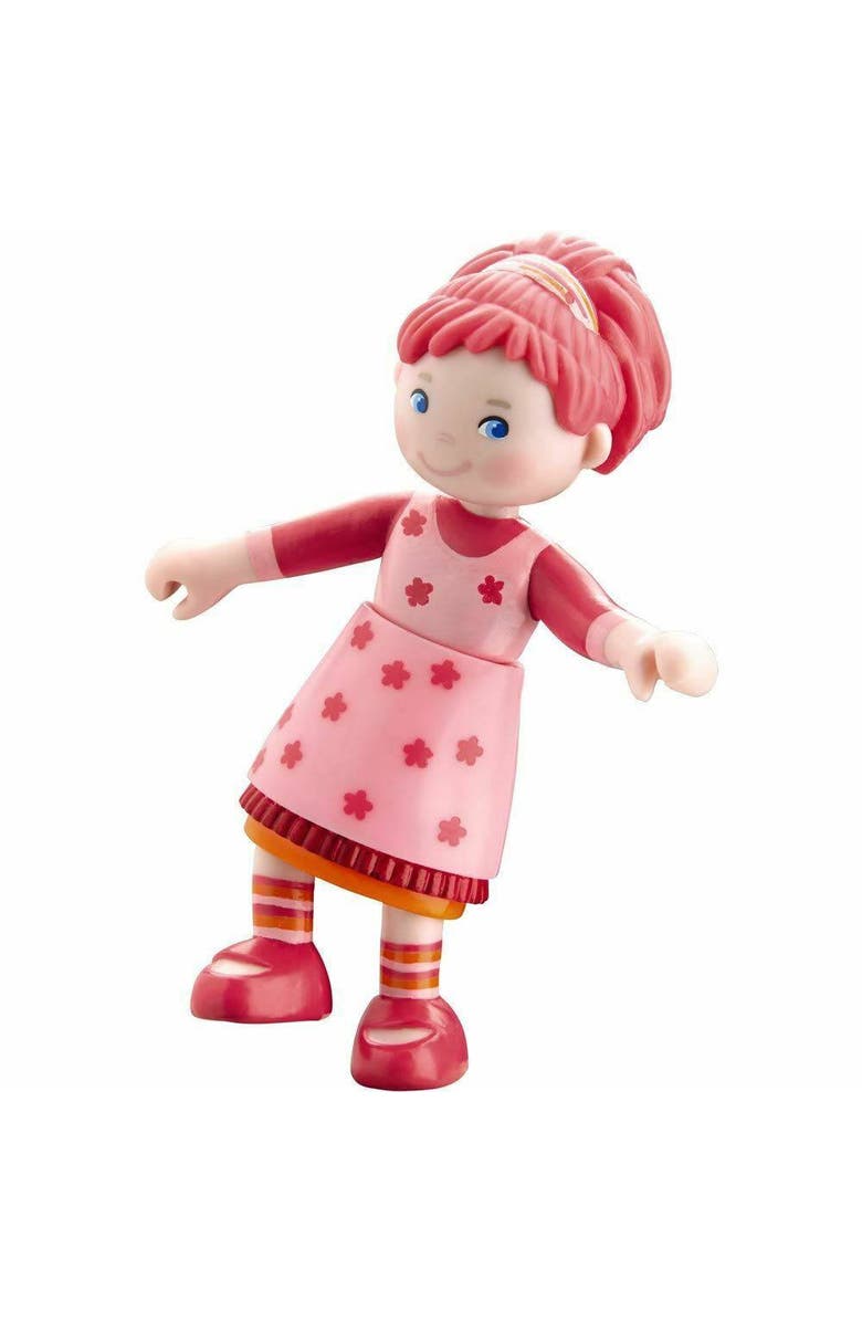 HABA Little Friends Lilli - 4" Dollhouse Toy Figure with Pink Hair, Main, color, Pink Multi