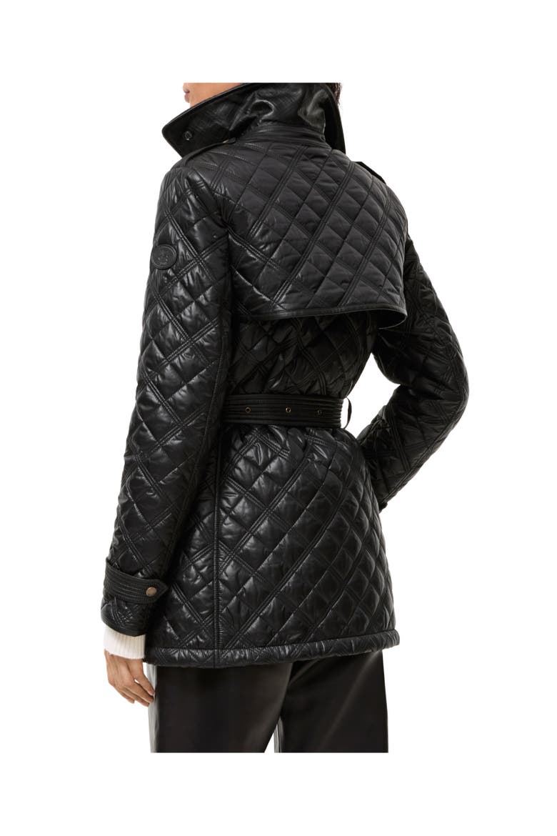 Quilted Nylon Rosedale Coat, Alternate, color, Black