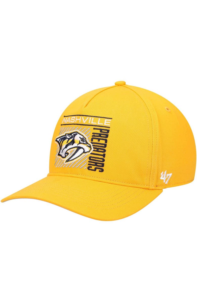 '47 Men's '47 Gold Nashville Predators Reflex Hitch Snapback Hat, Main, color, Gold