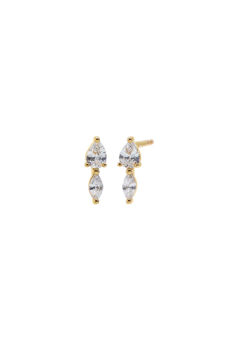 Mini Multi CZ Shaker Stud Earring, Main, color, Gold