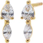 BY ADINA EDEN Mini Multi CZ Shaker Stud Earring