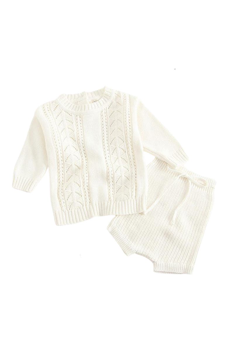 Sawyer Sweater & Shorts Set, Main, color, WHITE