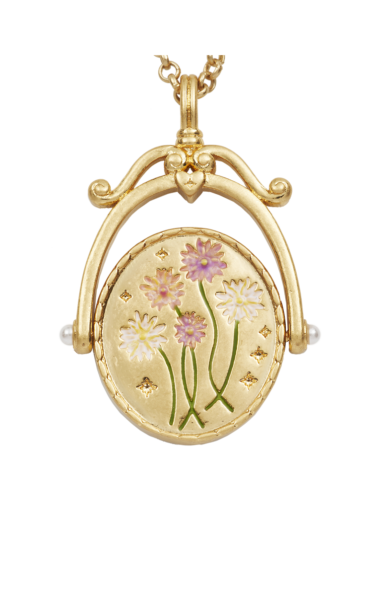 Fable England X Initial Xeranthemum Gold Spinner Chain Necklace, Alternate, color, Gold