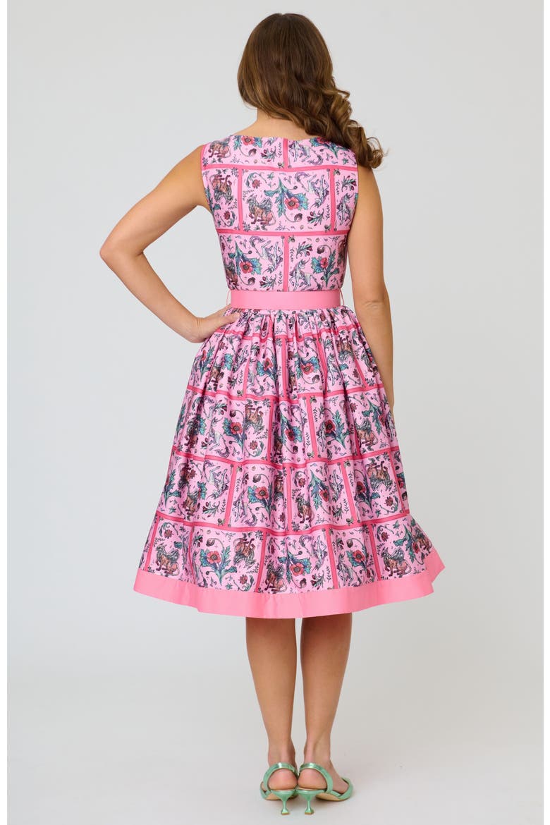 Sleeveless Button Swing Dress, Alternate, color, Pink Floral Print