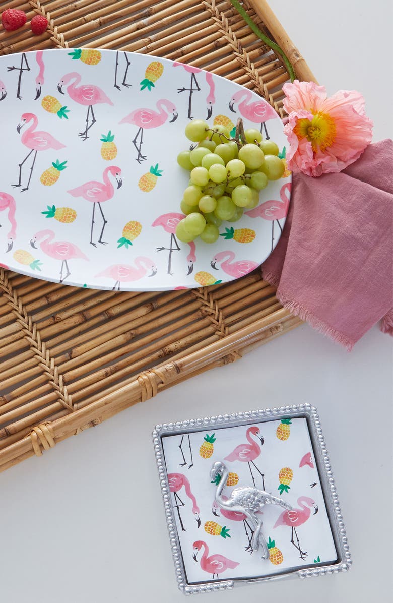 Mariposa Beaded Napkin Box Set, Alternate, color, Silver