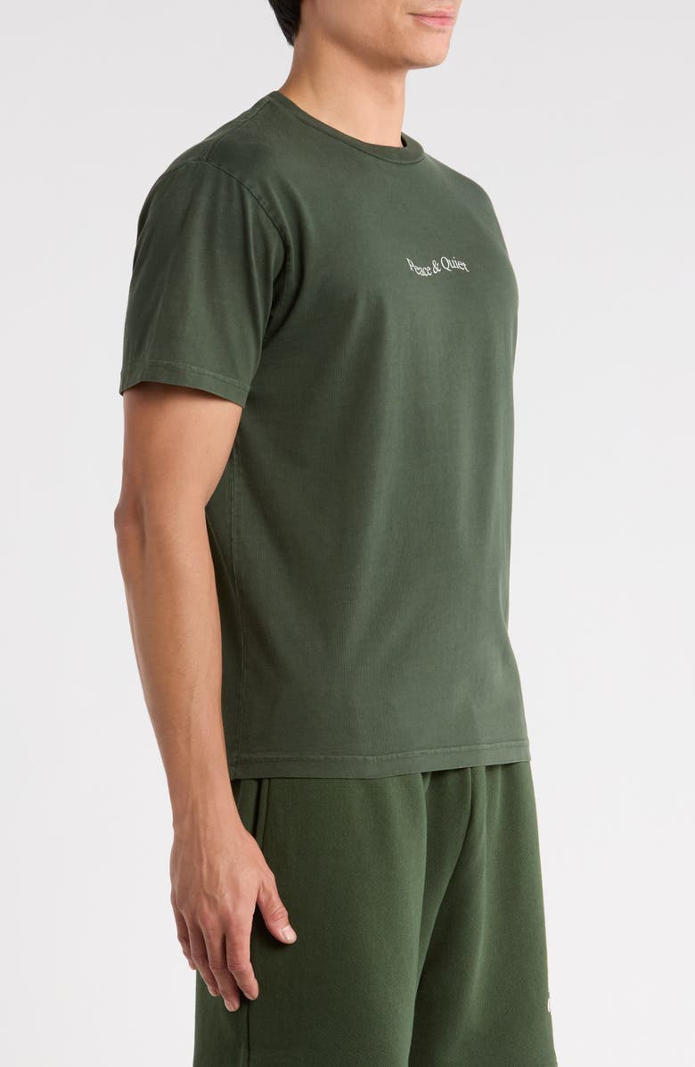 Museum of Peace & Quiet Wordmark Graphic Cotton T-Shirt, Alternate, color, Forest