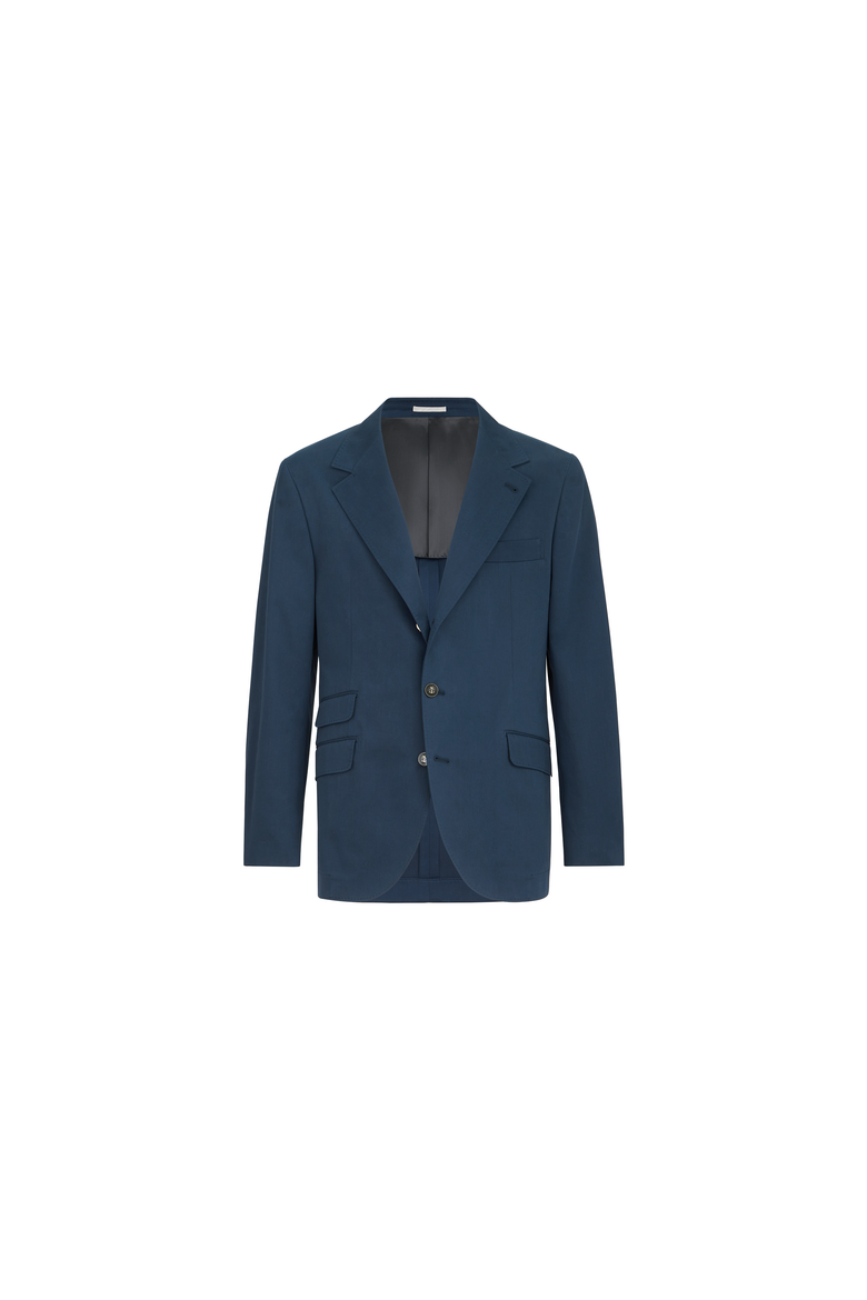 Comfort Cotton And Cashmere Gabardine Deconstructed Cavallo Blazer With Metal Buttons, Alternate, color, Cobalt