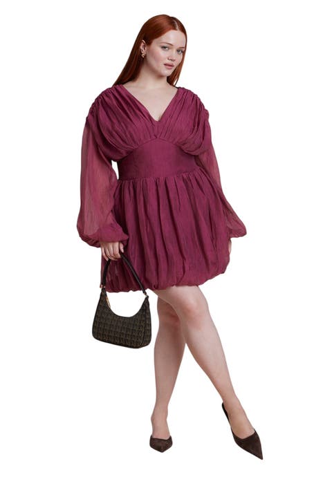 Corset Waist Bubble Mini Dress (plus)