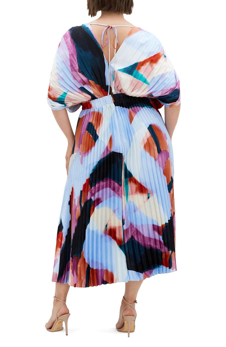 City Chic Henley Pleated Maxi Dress, Alternate, color,