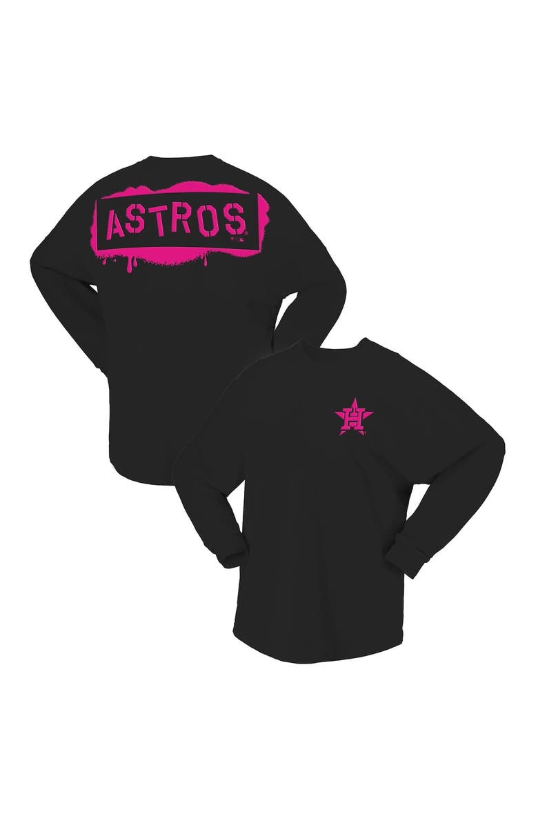 FANATICS Women's Fanatics Black Houston Astros Neon Jersey Long Sleeve T-Shirt, Alternate, color, Black