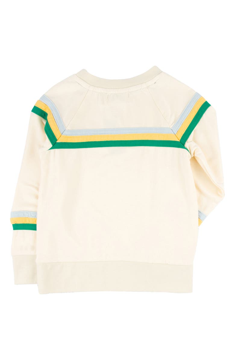 Miki Miette Kids' Iggy Accent Stripe Cotton Sweatshirt, Alternate, color, Retro Sport