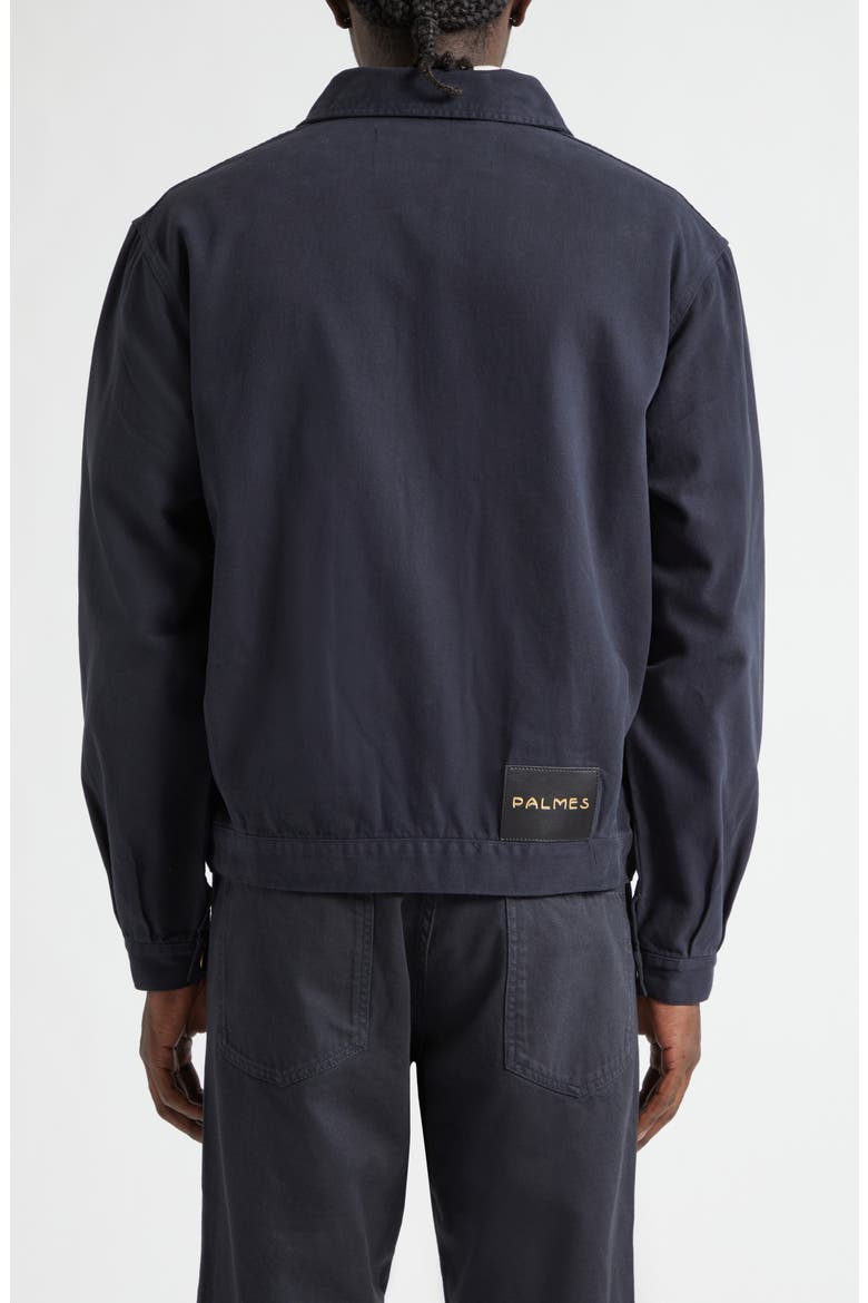 Cotton Zip Worker Jacket, Alternate, color, BLACK