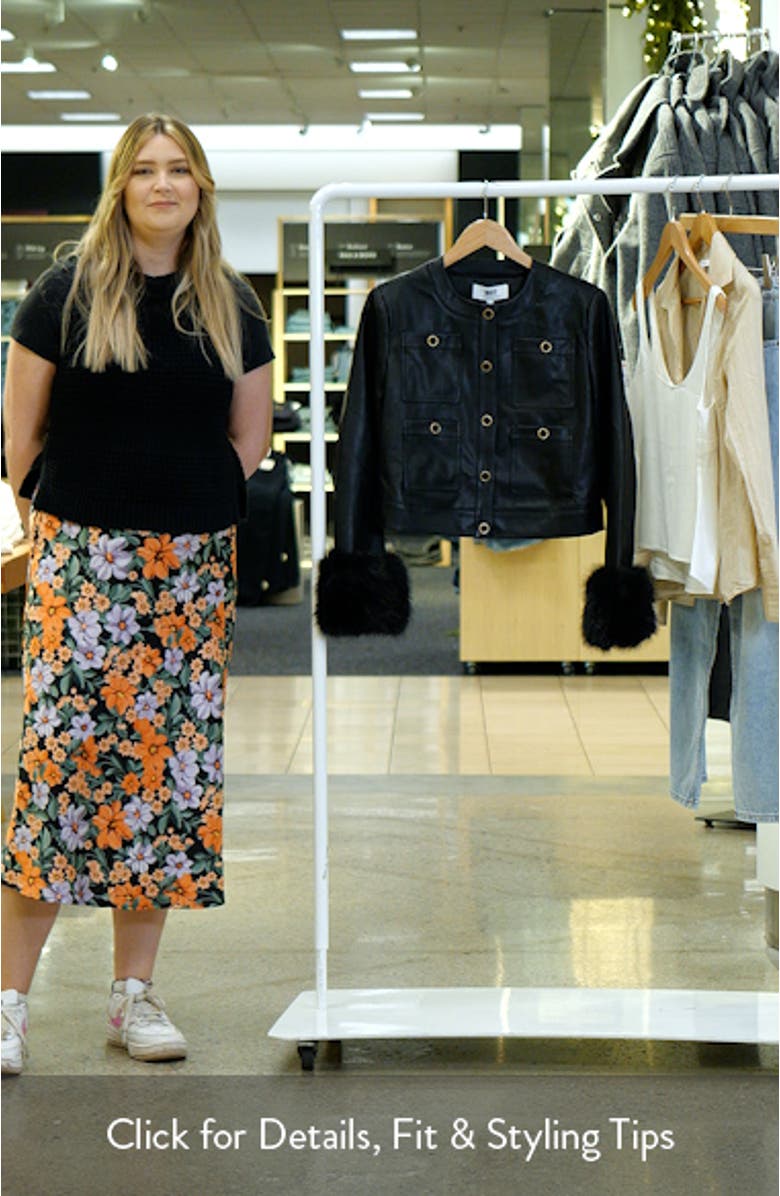 x CHÉRIE MADELEINE Faux Leather & Faux Fur Jacket, sales video thumbnail