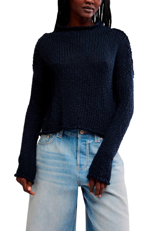Opal Roll Neck Crop Sweater