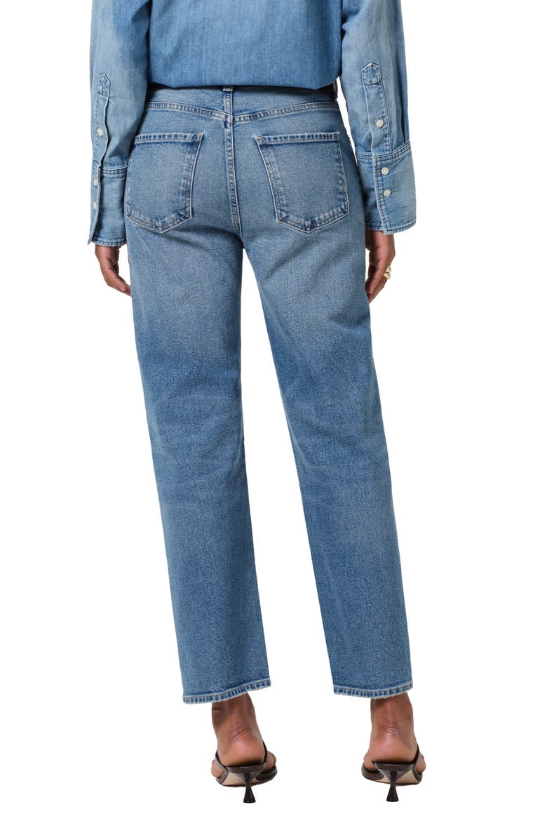 Delfina High Waist Ankle Straight Leg Jeans, Alternate, color, ELSINORE