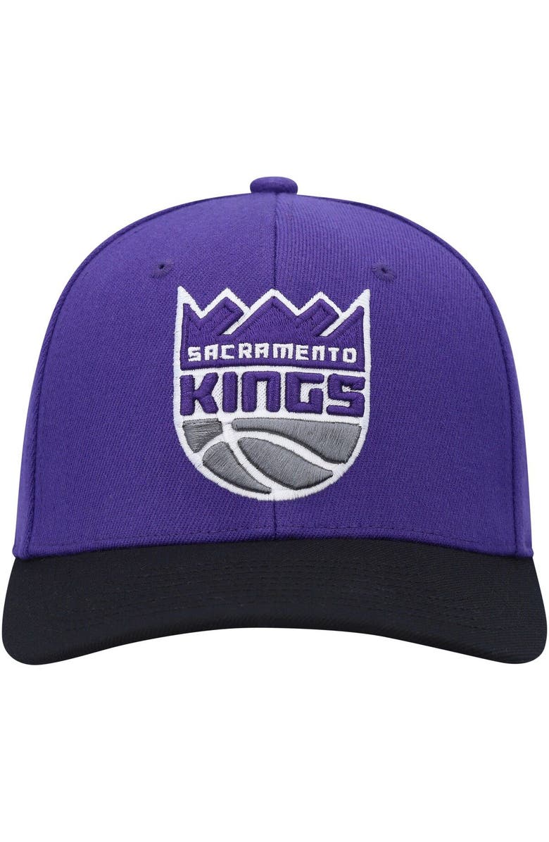 Mitchell & Ness Men's Mitchell & Ness Purple/Black Sacramento Kings MVP Team Two-Tone 2.0 Stretch-Snapback Hat, Alternate, color, Purple