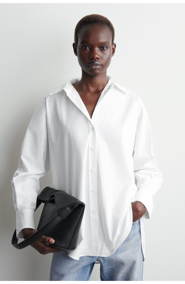 COS Relaxed Cotton Shirt, Main, color, White