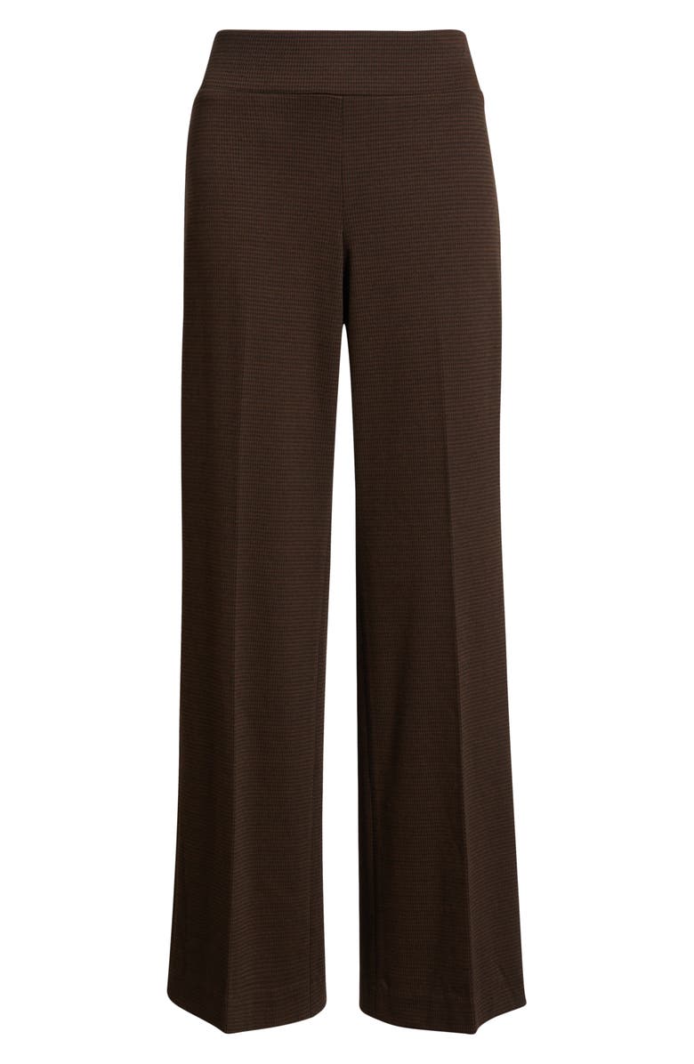 Anne Klein Houndstooth High Waist Pull-On Wide Leg Pants, Alternate, color, 