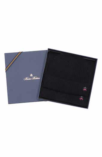 Brooks Brothers Wool Blend Beanie & Scarf Set