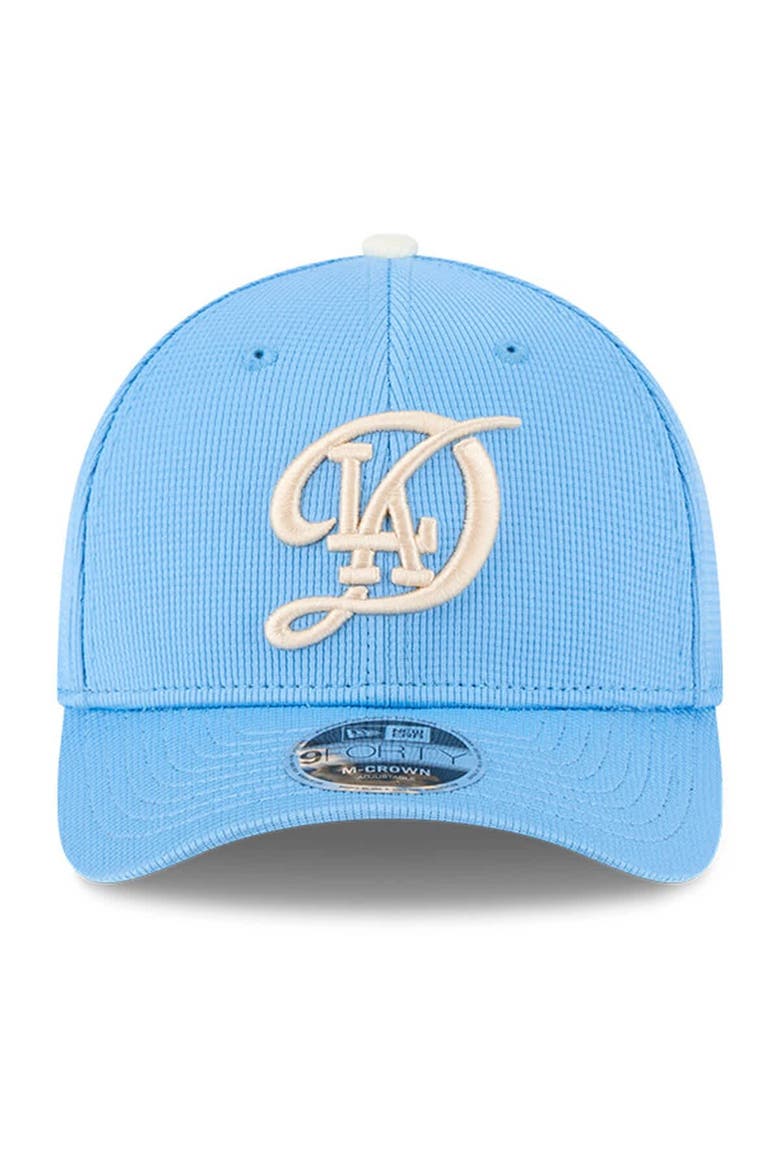 Men's New Era Light Blue Los Angeles Dodgers City Connect Batting Practice 9FORTY M-Crown Adjustable Hat, Alternate, color, Light Blue