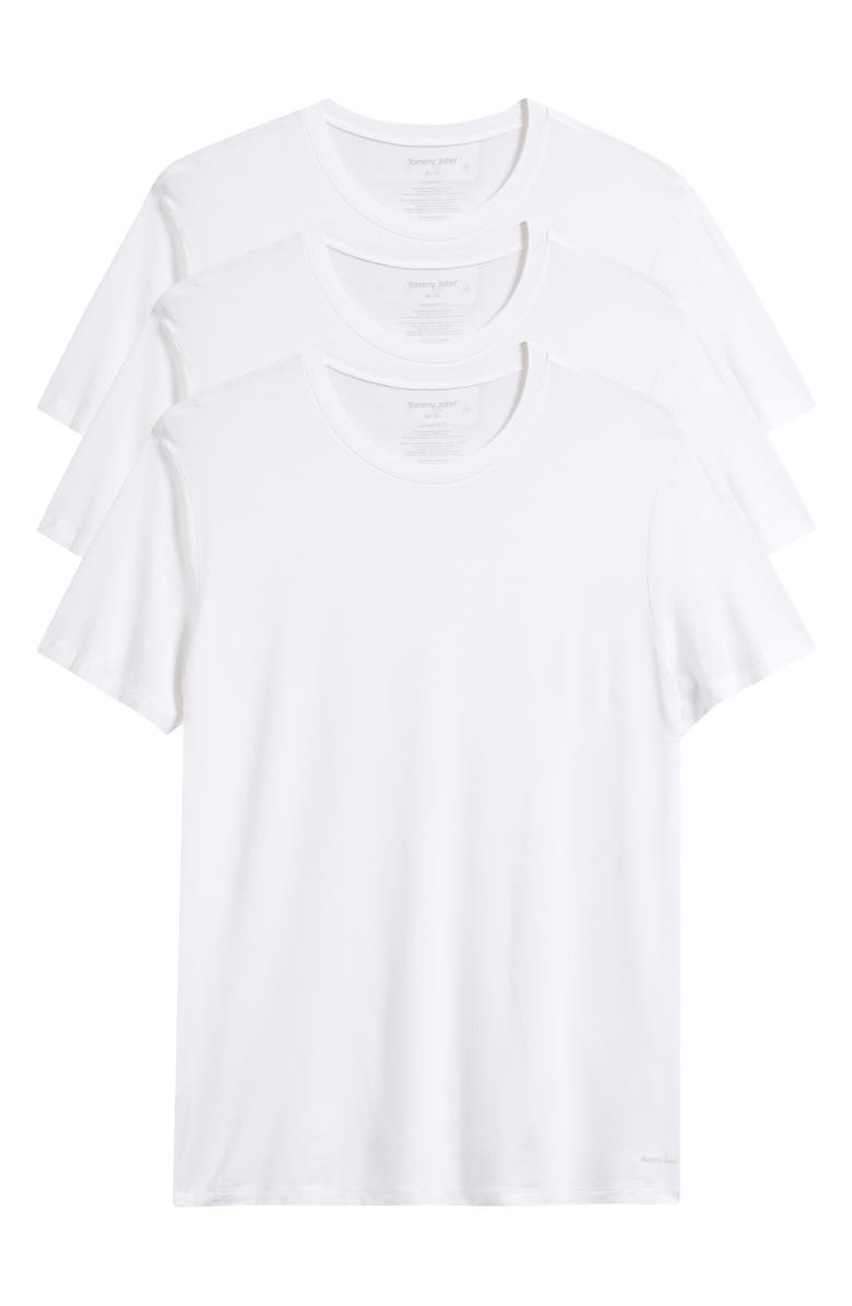 Tommy John 3-Pack Second Skin Crewneck T-Shirts, Main, color, White