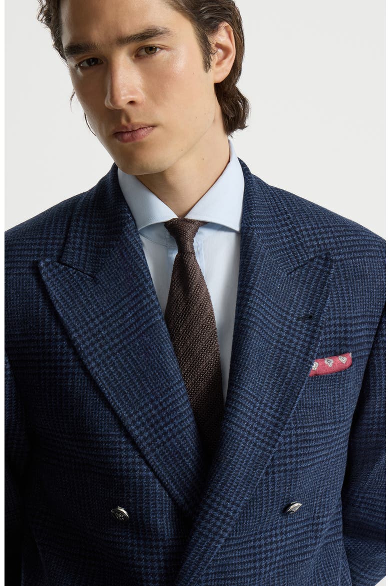 Textured silk tie, Alternate, color, Anthracite