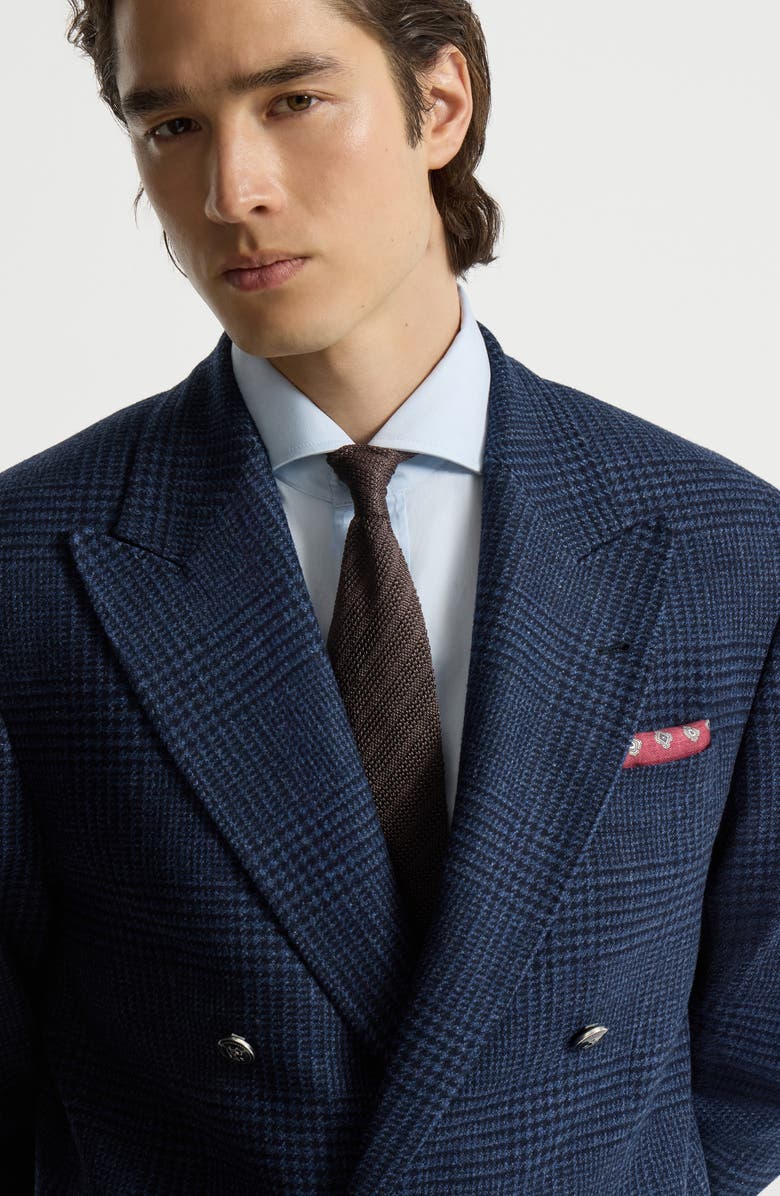 Brunello Cucinelli Textured silk tie, Alternate, color, Anthracite