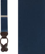 Trafalgar Dutton Solid Color Silk Button End Suspenders