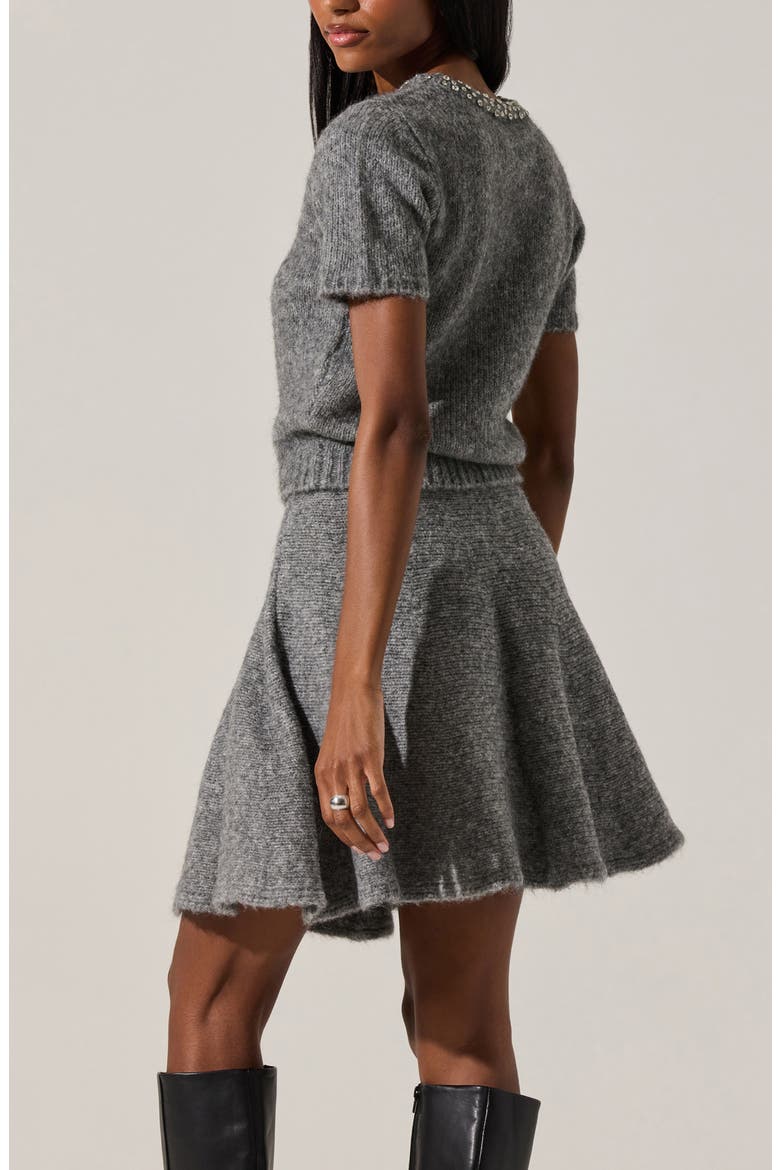 Malvie Knit Sweater Skirt, Alternate, color, GREY