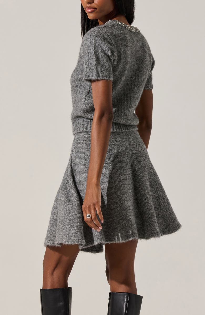 ASTR the Label Malvie Knit Sweater Skirt, Alternate, color, Grey