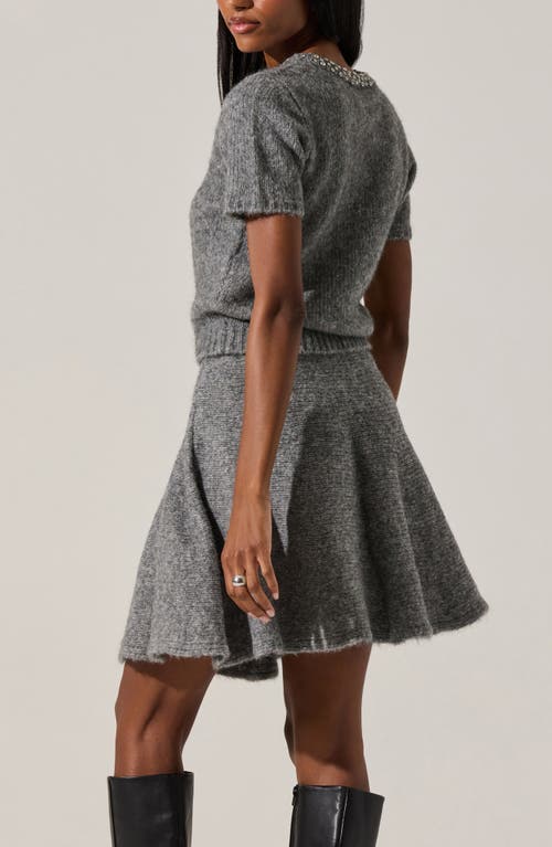 Astr The Label Malvie Knit Sweater Skirt In Gray