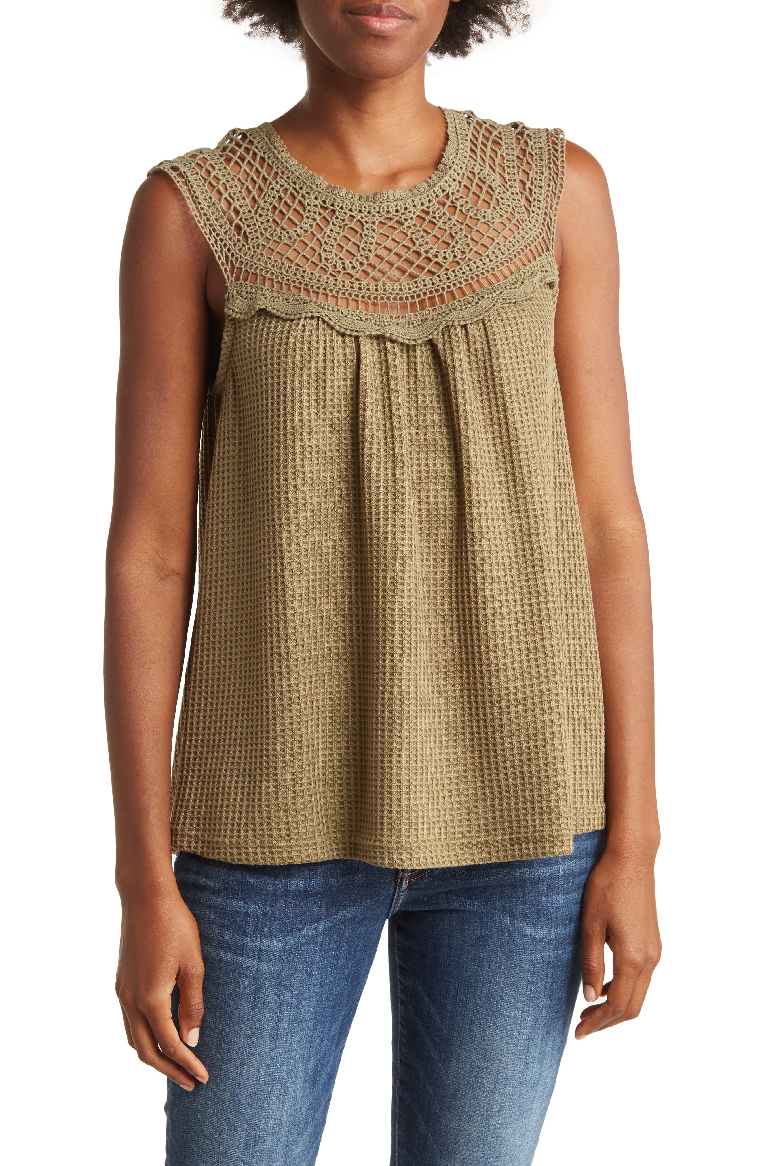 Forgotten Grace Crochet Sleeveless Blouse