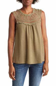 Forgotten Grace Crochet Sleeveless Blouse