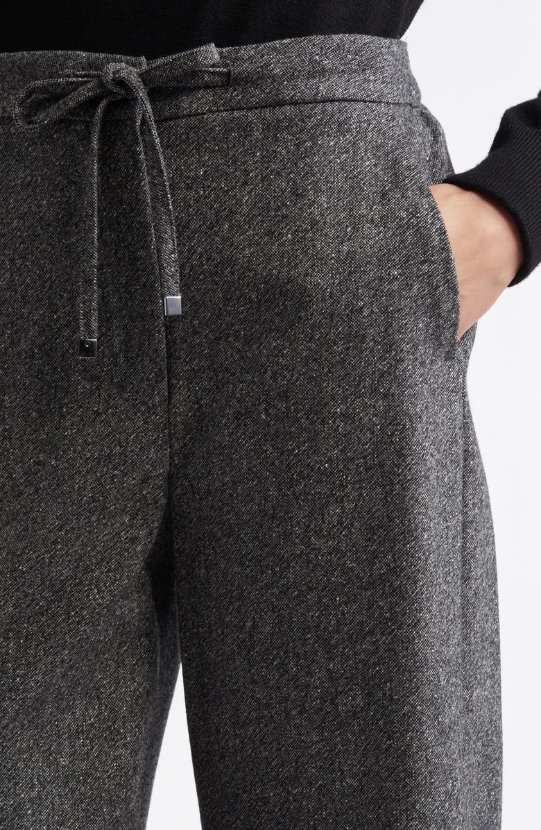 Max Mara Mina Drawstring Crop Virgin Wool & Silk Blend Pants, Alternate, color, 