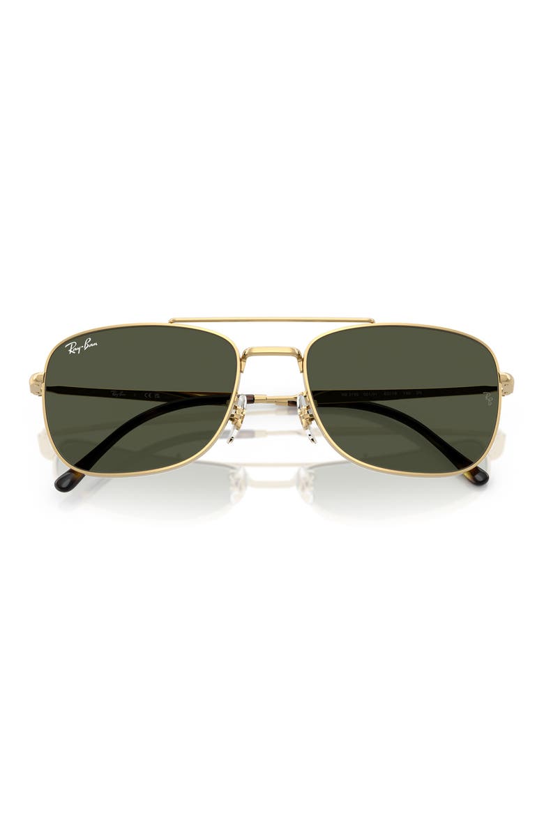 62mm Rectangular Sunglasses, Alternate, color, ARISTA
