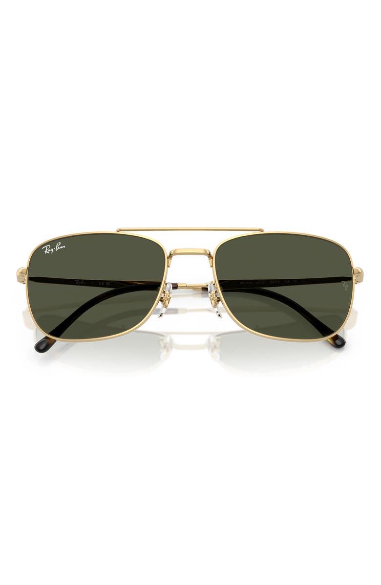 Ray-Ban 62mm Rectangular Sunglasses, Alternate, color, Arista