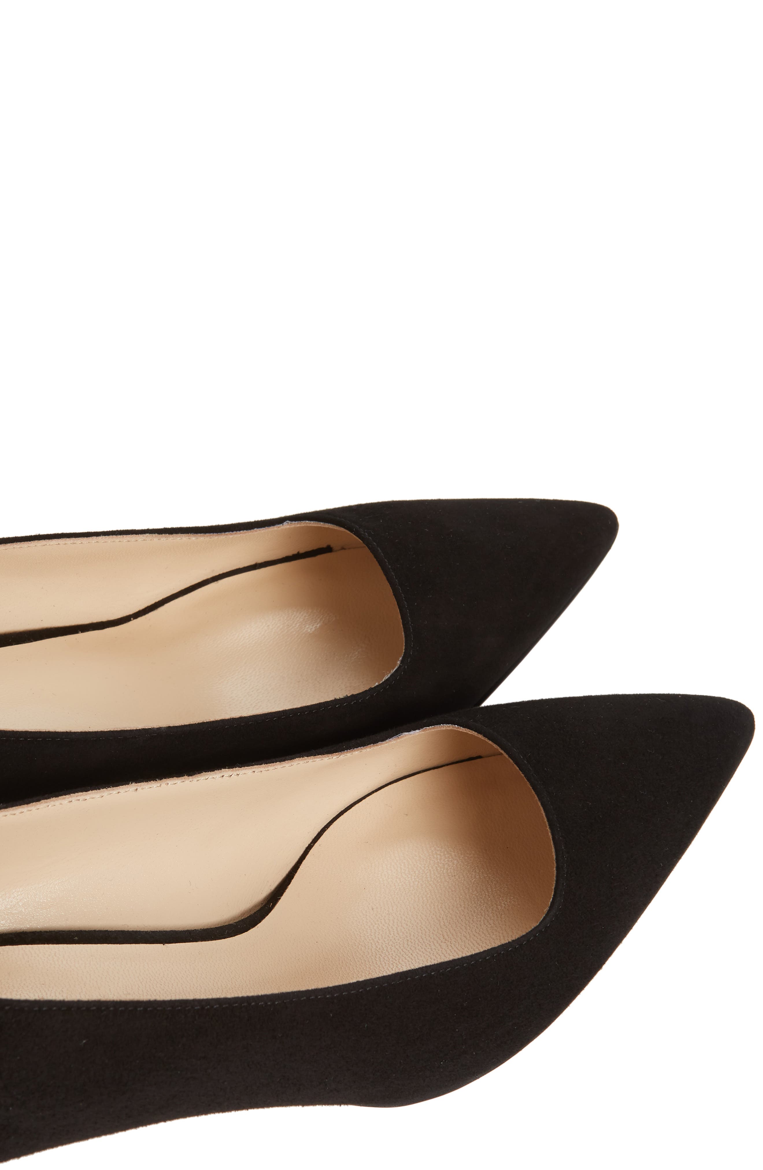 The Editor Pointed Toe Kitten Heel Pump, Alternate, color, BLACK