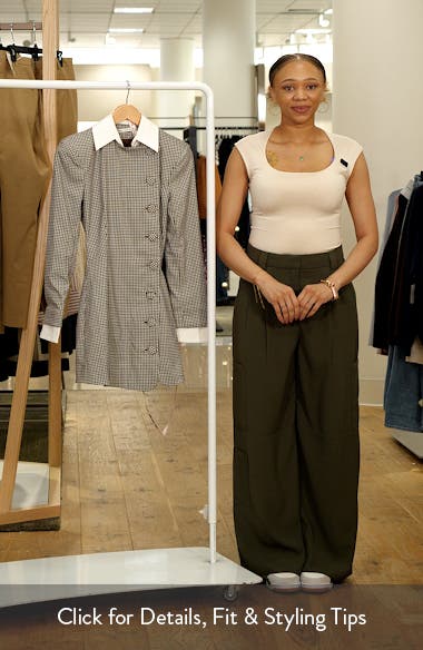 Leoni Houndstooth Long Sleeve Minidress