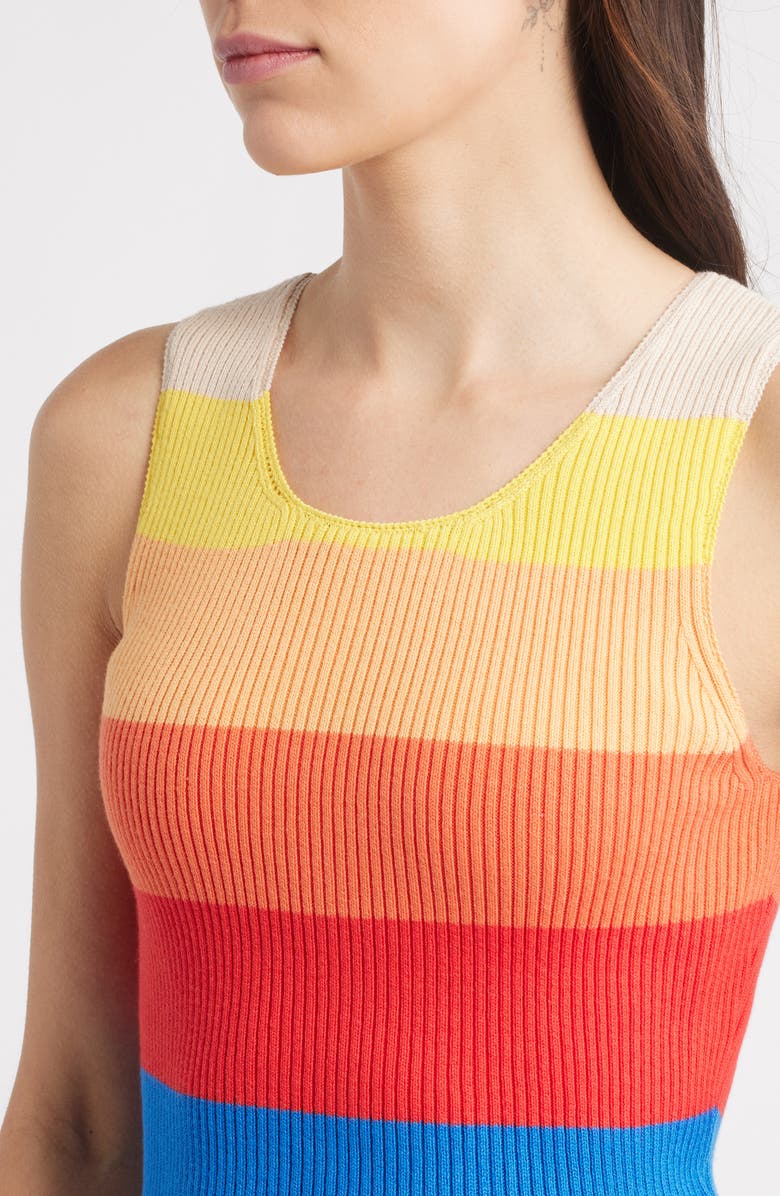 MOTHER The Colorblock Sleeveless Rib Sweater, Alternate, color, Over The Horizon