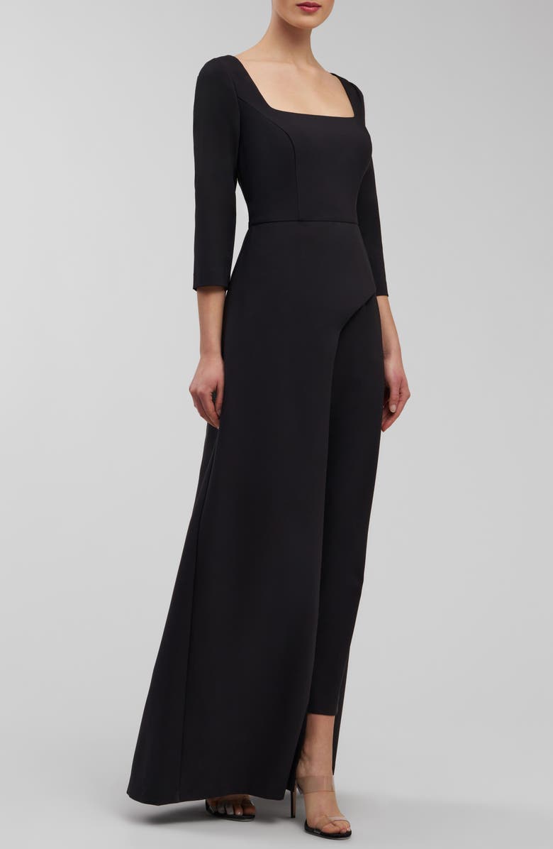Kay Unger Danna Walk Thru Jumpsuit, Alternate, color, Black