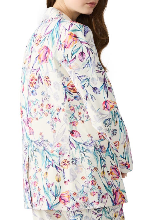 Steve Madden Destiny Floral Cotton Blazer In Multi