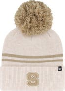 '47 Women's '47  Natural NC State Wolfpack Core & Inline Latte Cuffed Knit Hat with Pom
