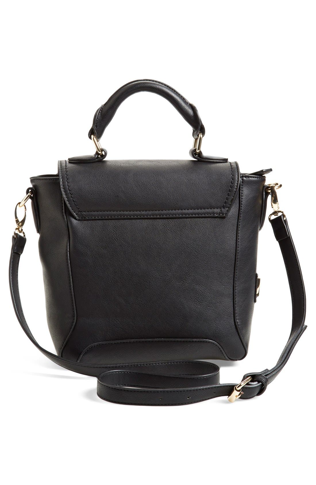 'Mini Chartres' Messenger Bag, Alternate, color, BLACK