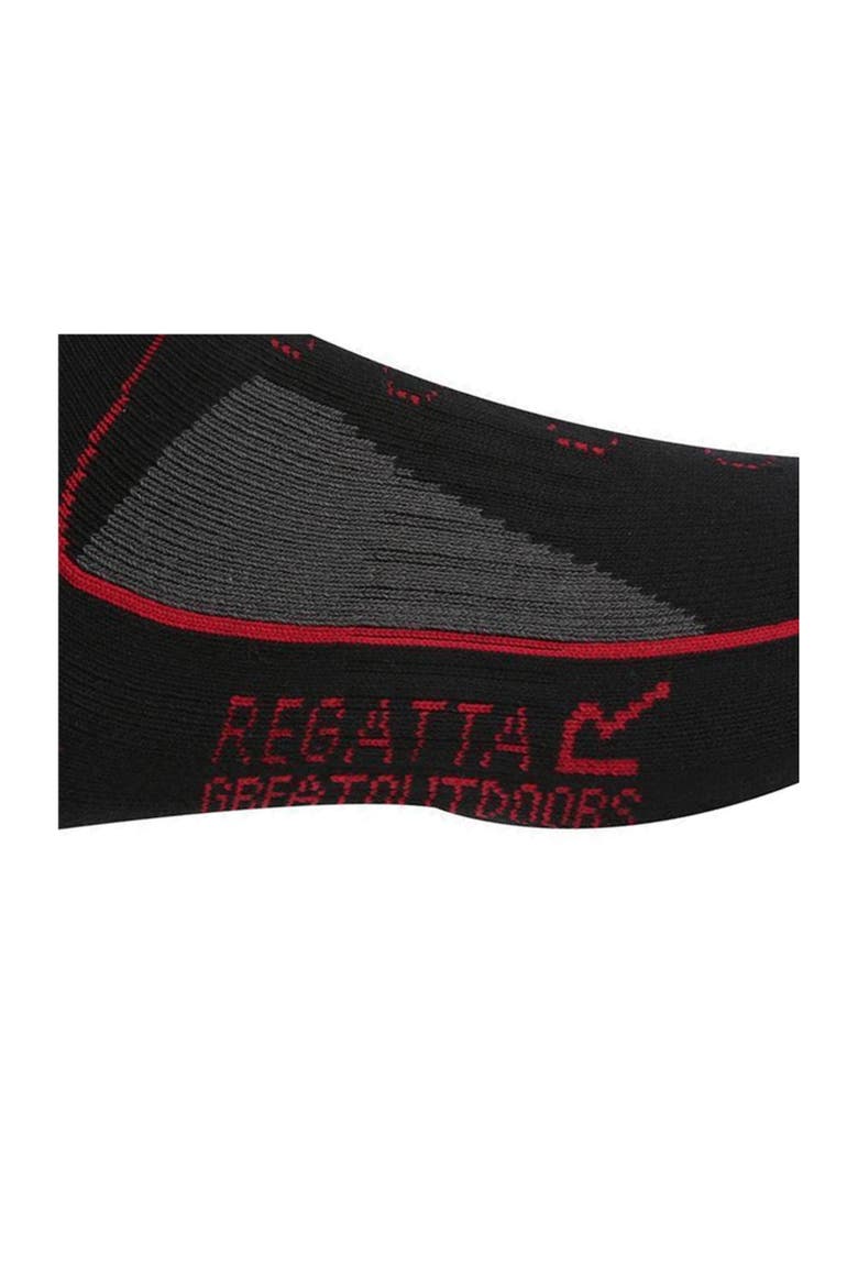 Samaris Trail Colour Block Ankle Socks, Alternate, color, Black and Cherry Pink