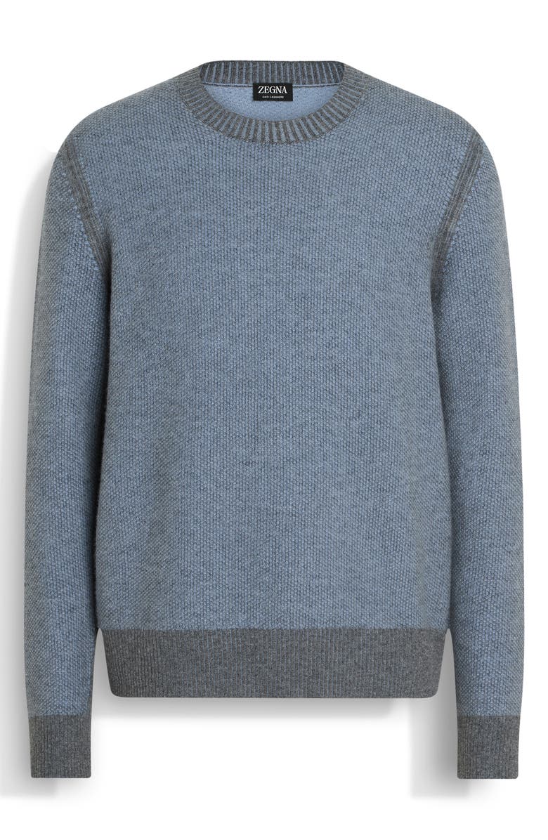 ZEGNA Oasi Cashmere Crewneck Sweater, Alternate, color, Light Blue