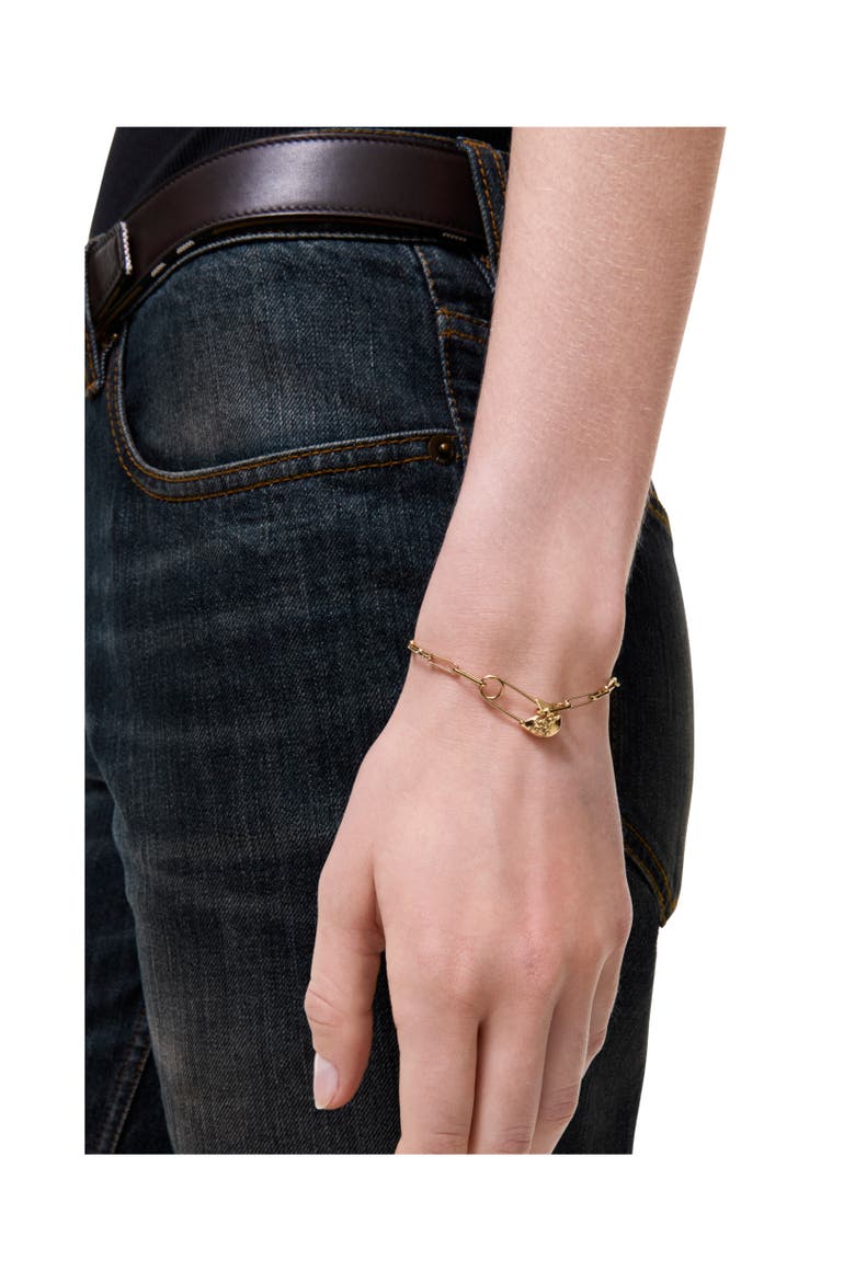 Knight Pin Bracelet, Alternate, color, Gold