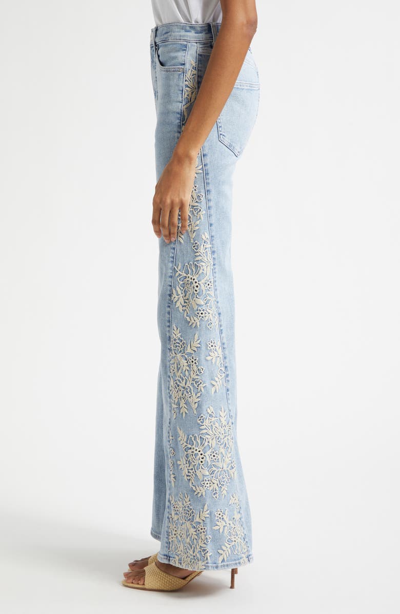 Veronica Beard Joplin High Rise Wide Flare Leg Jeans, Alternate, color, Silverwood Moon